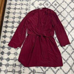 Topshop Burgundy Mini Dress